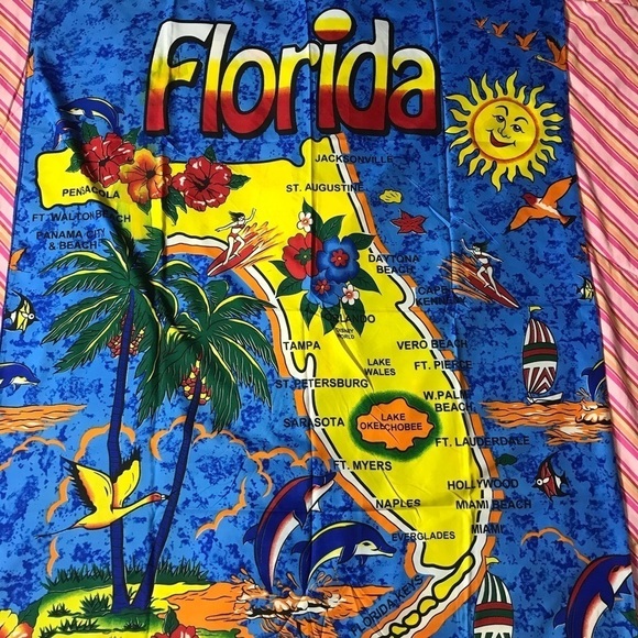 Zuliana Exclusive “Florida” Sarong Made in USA. New With Tags. - Picture 4 of 4